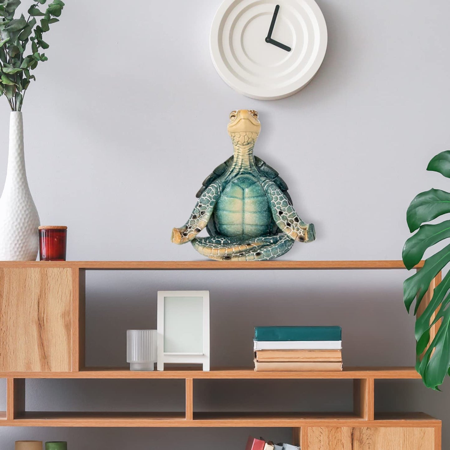Sea Turtle Yoga Figurine Turtle Meditating Coastal Beach Home Decor
