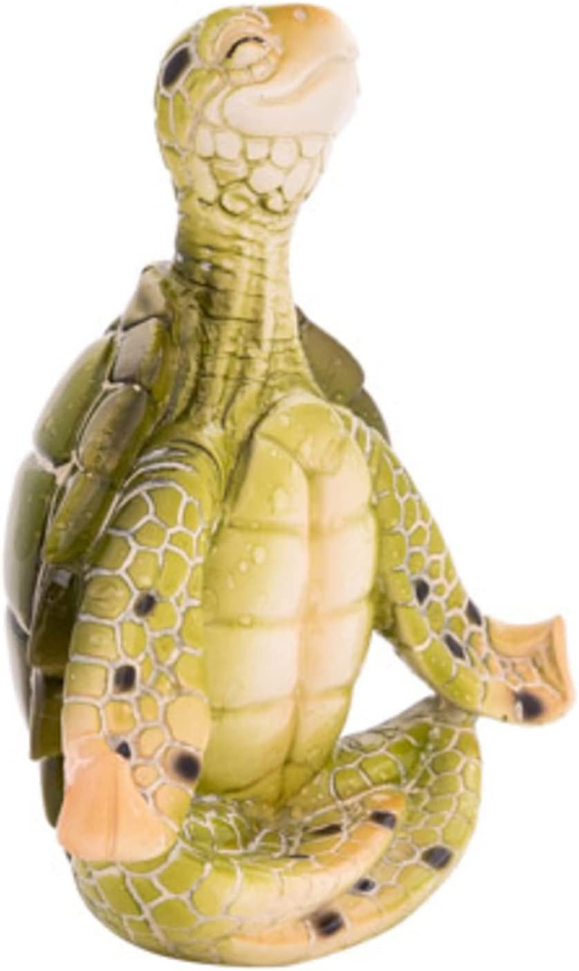 Sea Turtle Yoga Figurine Turtle Meditating Coastal Beach Home Decor